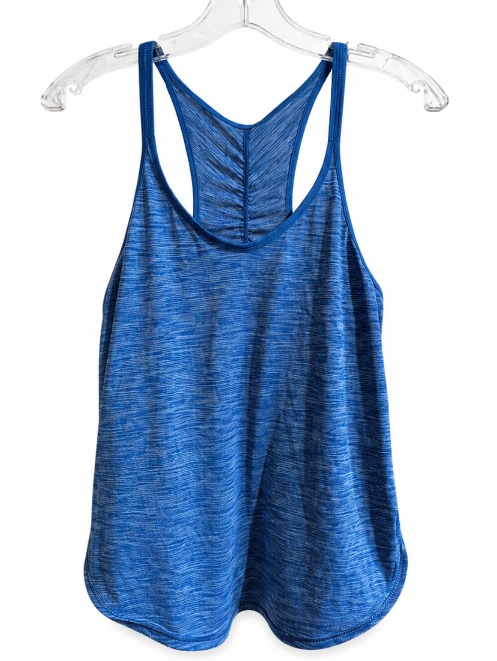 Lululemon Blue Racerback Athletic Tank Top Women's Size 6 Heathered Yoga...